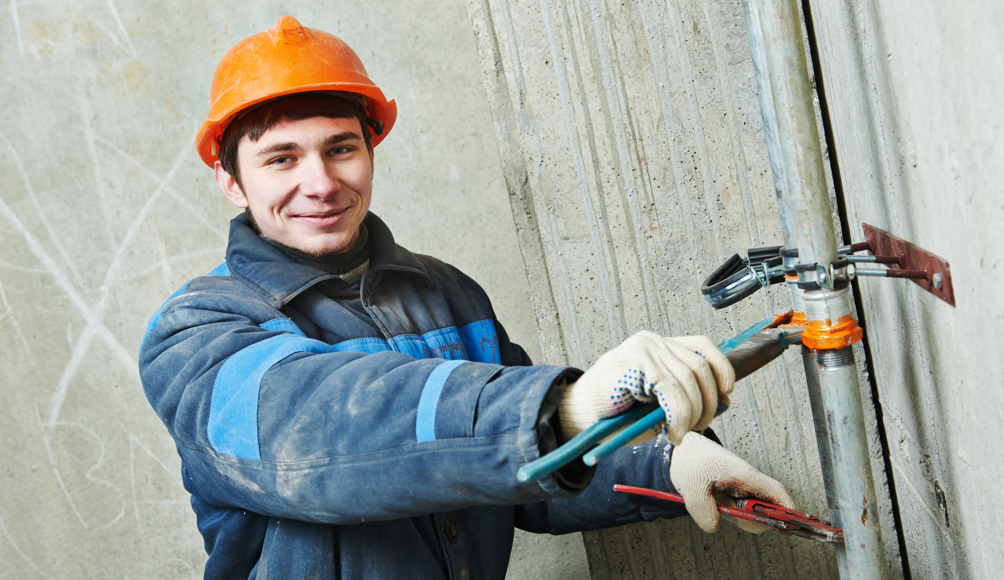 Plumber Engineer Worker At Work